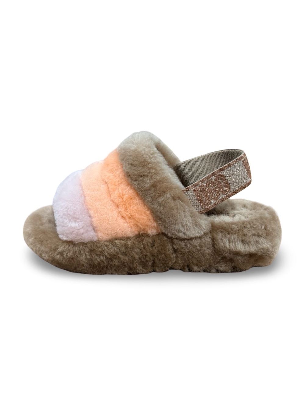 UGG Fluff Yeah Slide Ombré Beachwood Multi Sandals Women’s Size 7